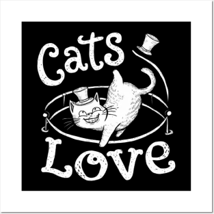 Retro Cat Lovers funny cat shirt for cat lovers Posters and Art